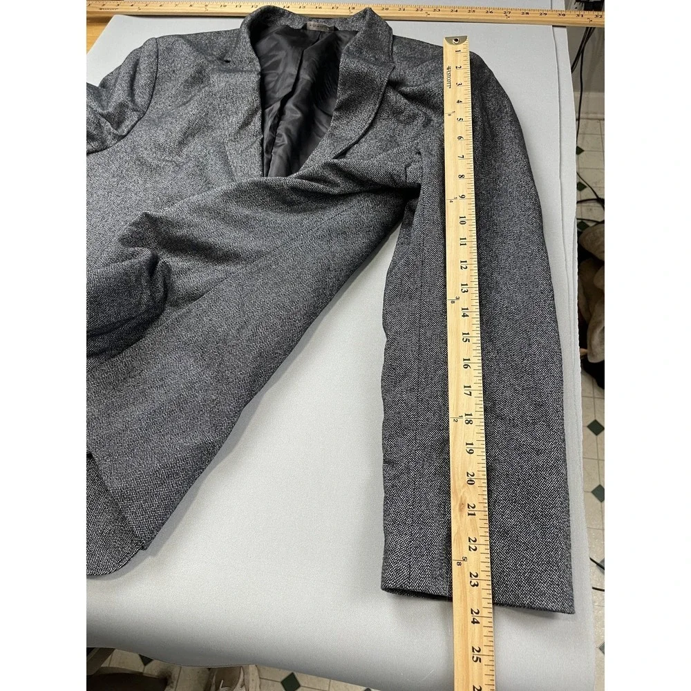 Banana Republic Mens Blazer 46R‎ Gray Tweed Fall Preppy Tailored Slim Fit Jacket